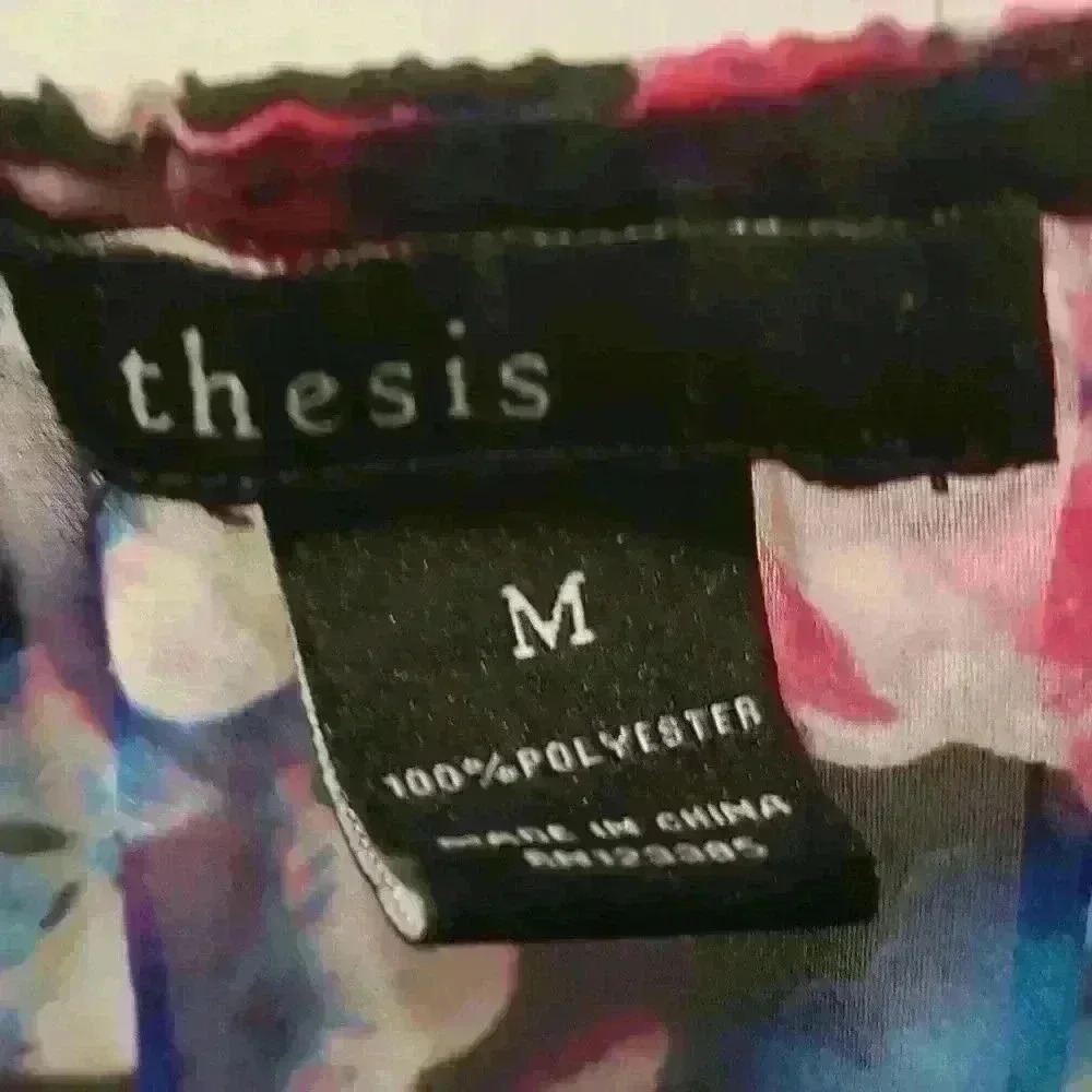 Sheer floral print Thesis top sz med - Picture 3 of 3